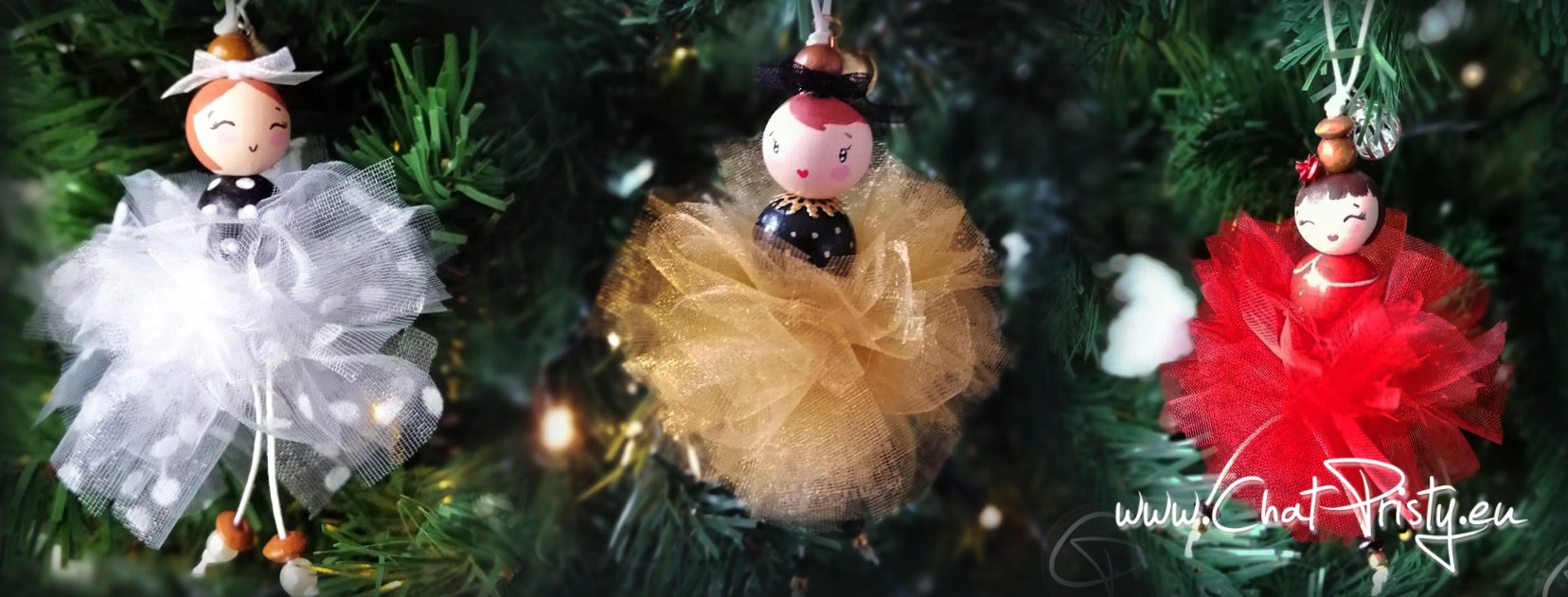 mignonnes poupees a accrocher dans le sapin de noel decorations artisanales